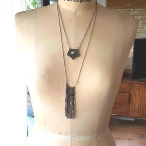 Free People necklace brushed silver nwt